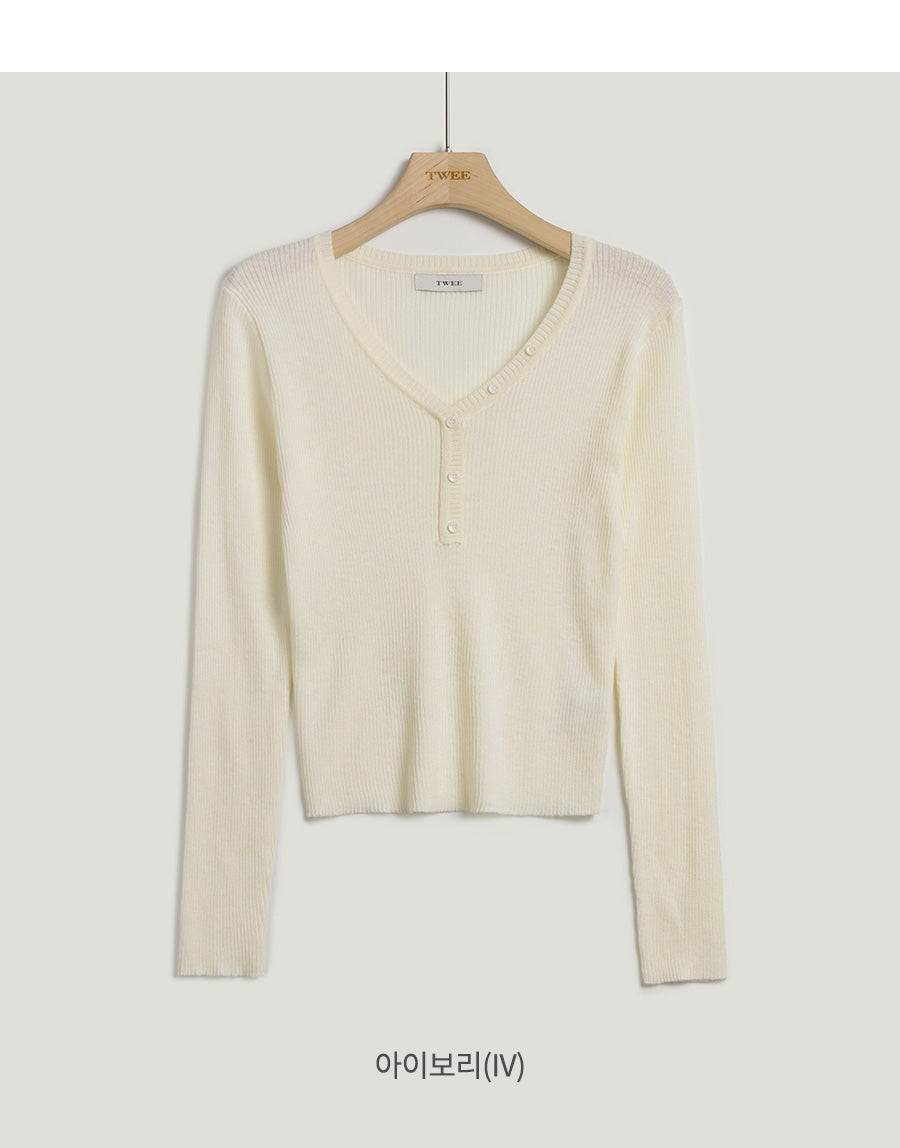 Gomez Button Knit