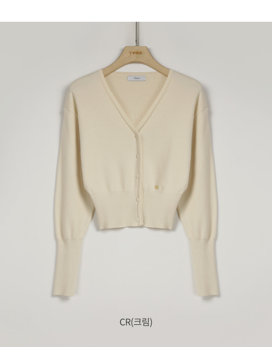 【TWEE】Anu Lovely Cardigan Basique à Col V