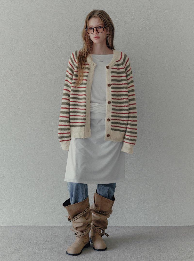 Elli shirring boat neck long dress | View 8