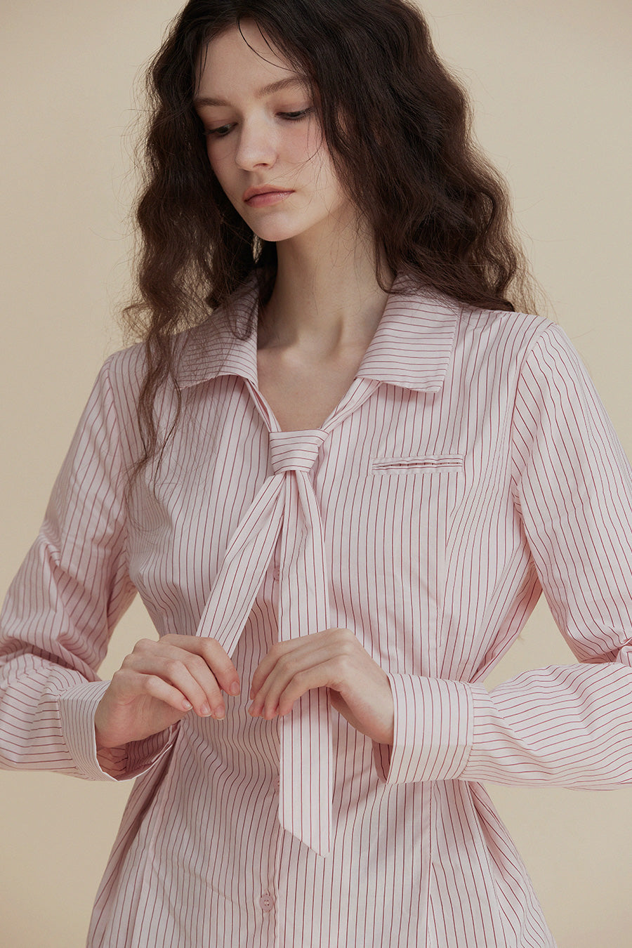 Varnish Tie Stripe Shirt