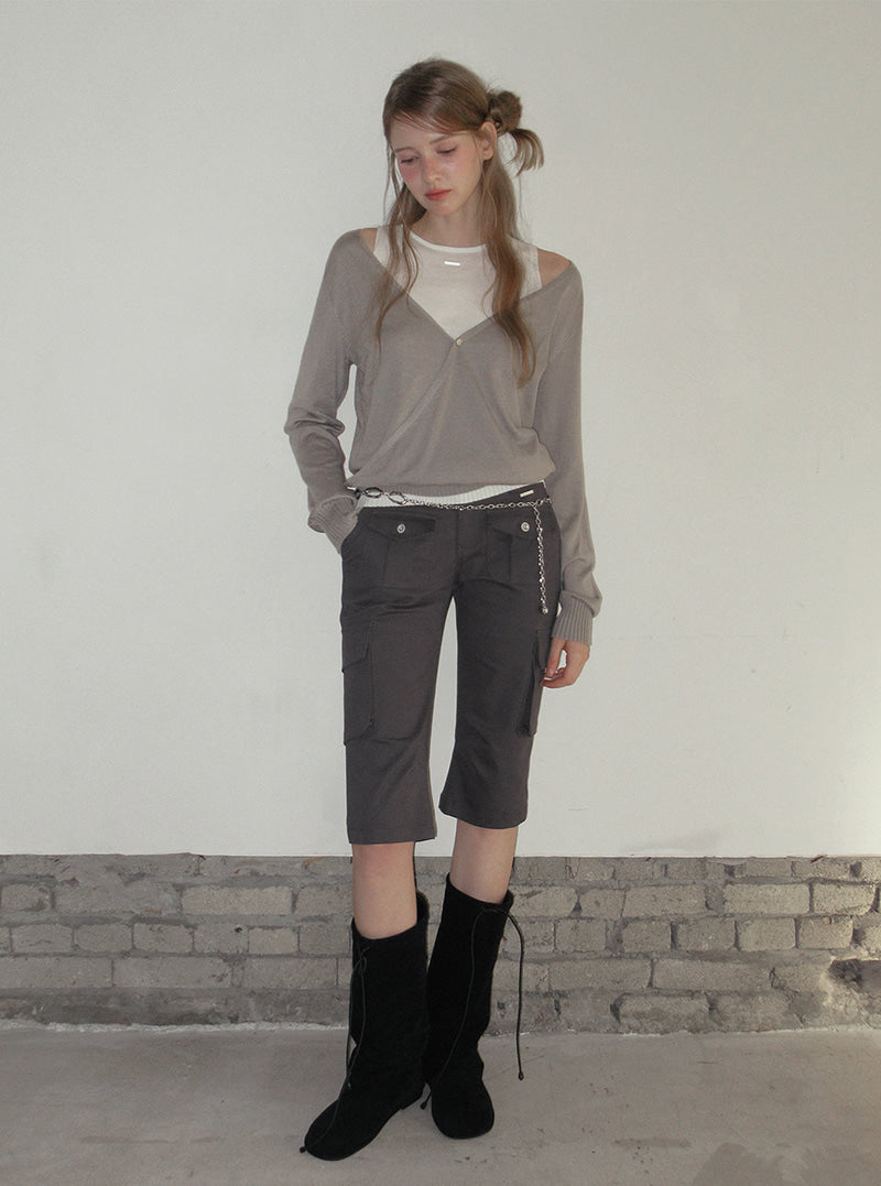 Rollen pocket vintage capri pants | View 6