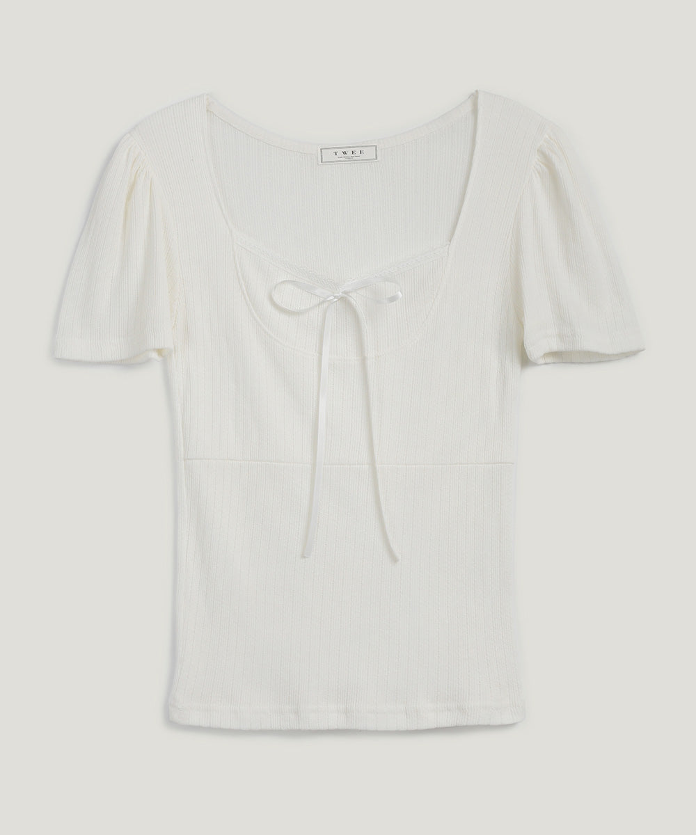 Lecheux Tie Lace Short-Sleeve T-Shirt