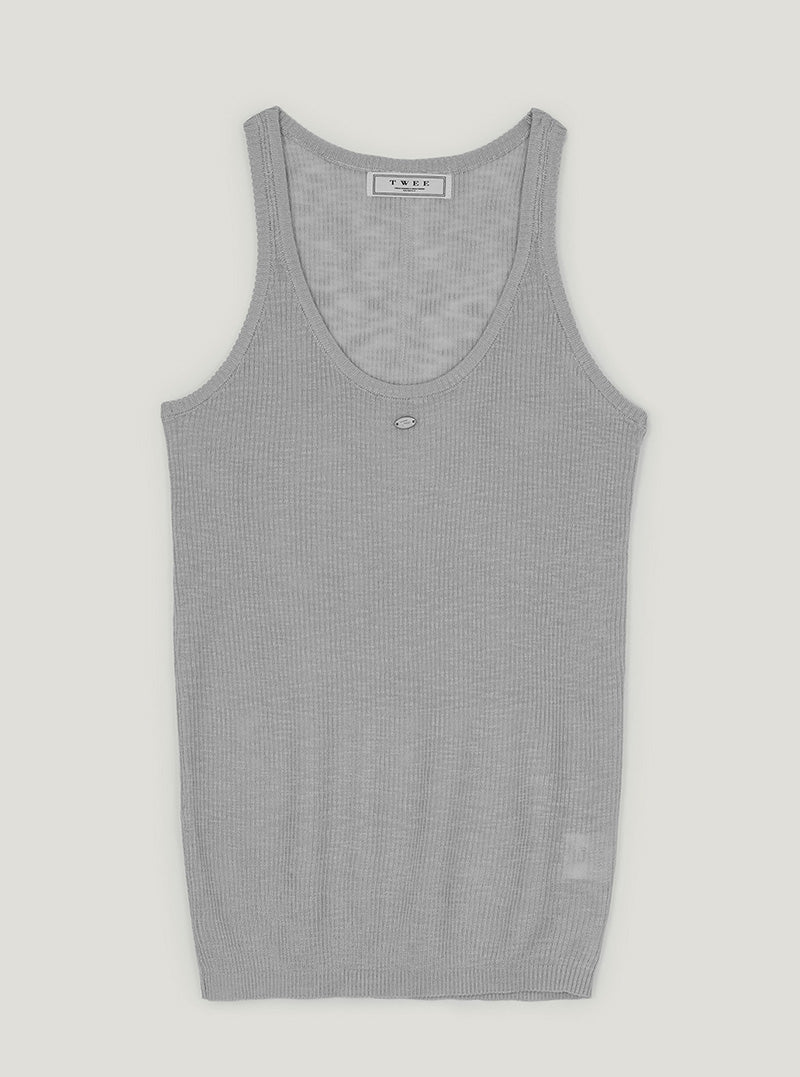 Puzz symbol basic knit sleeveless