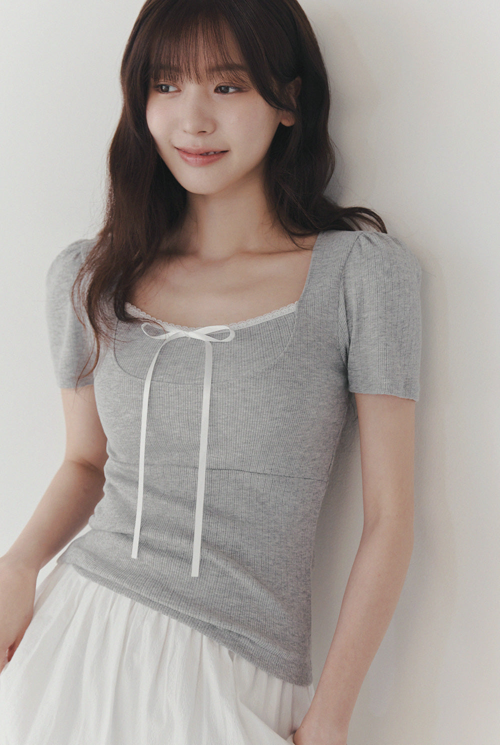 Lecheux Tie Lace Short-Sleeve T-Shirt