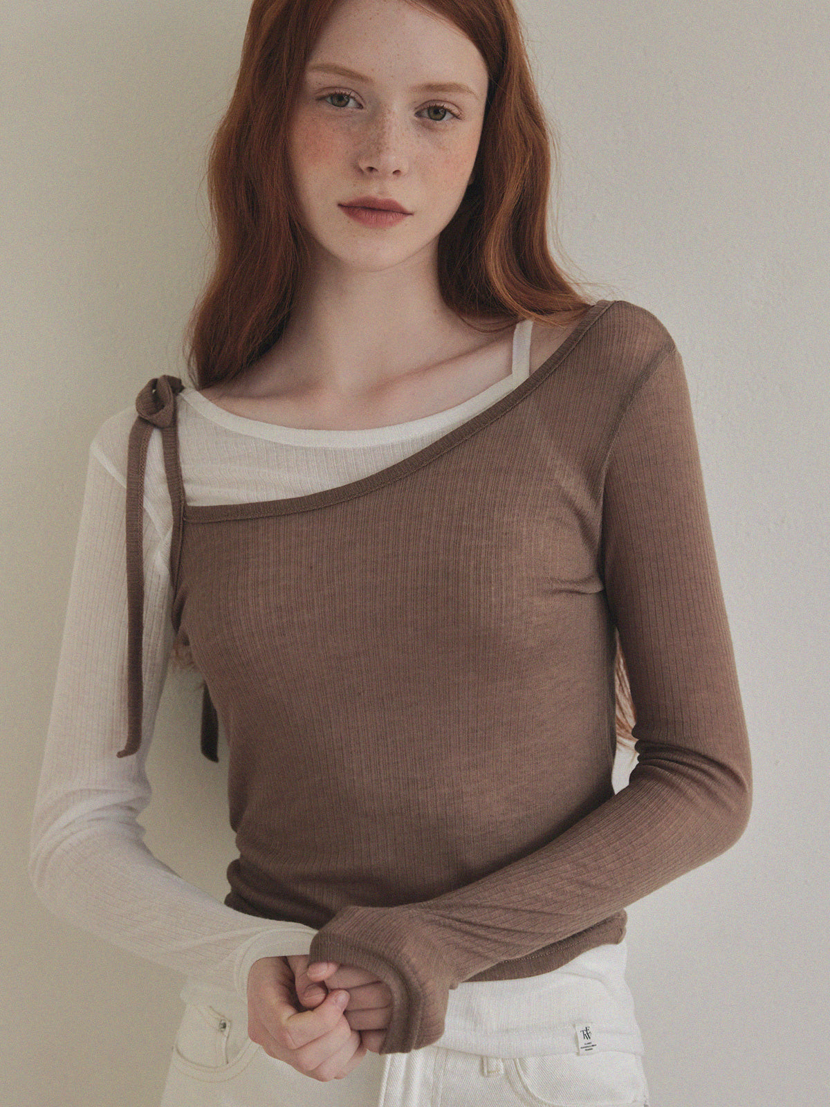 Winve Color Block Layered Long Sleeve T-Shirt