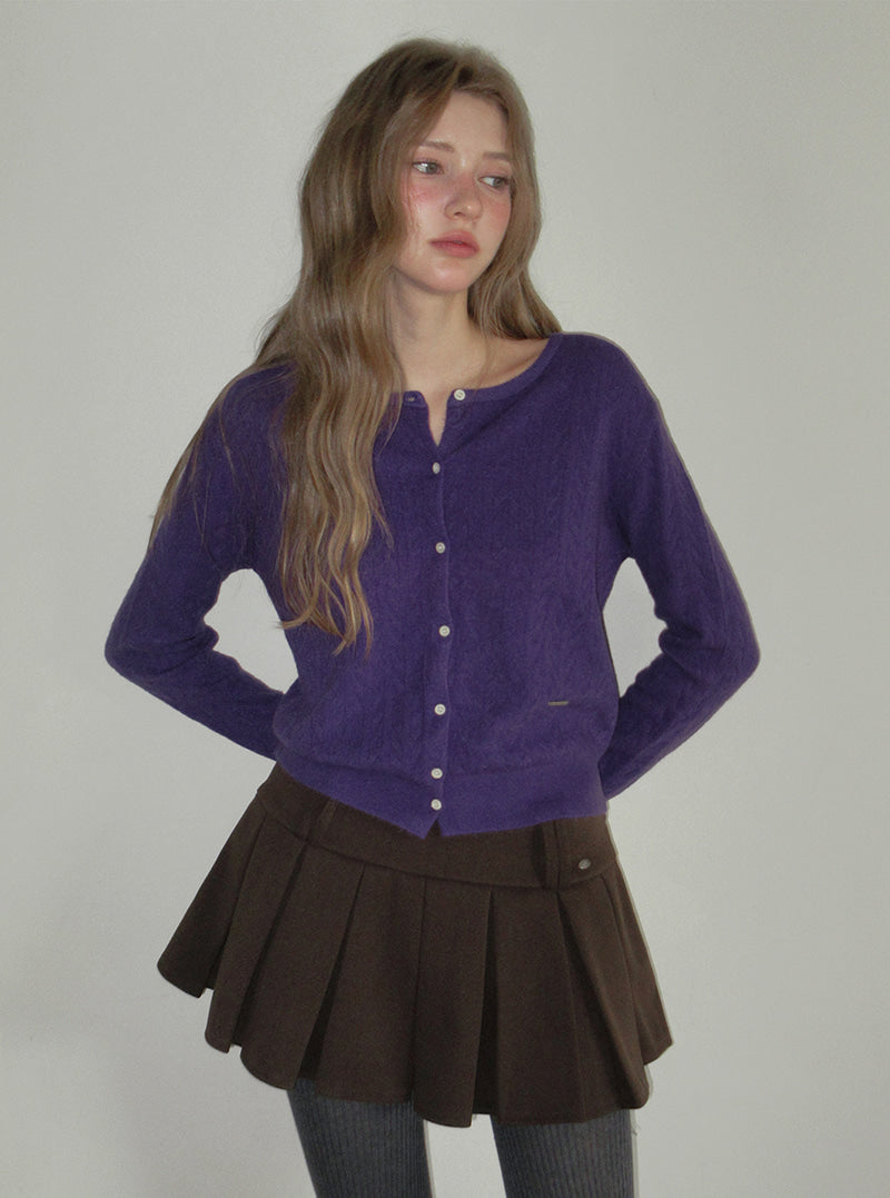 TWEE Hesi suede pleated mini skirt | Product styling view 4
