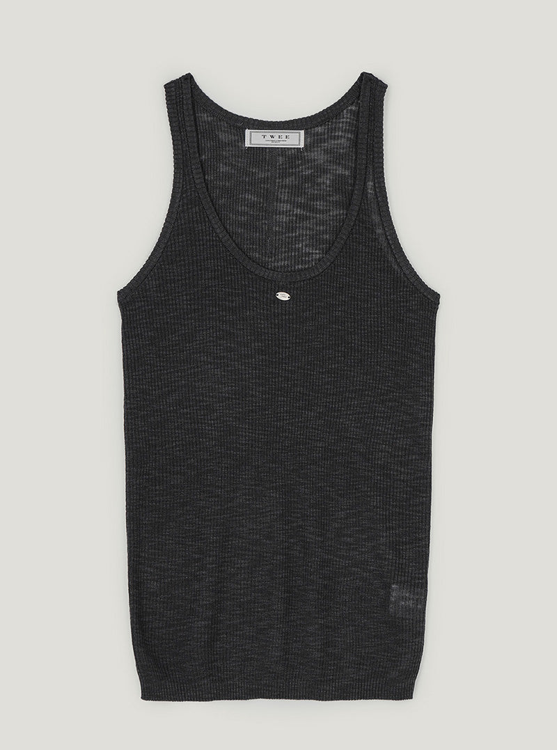 Puzz symbol basic knit sleeveless