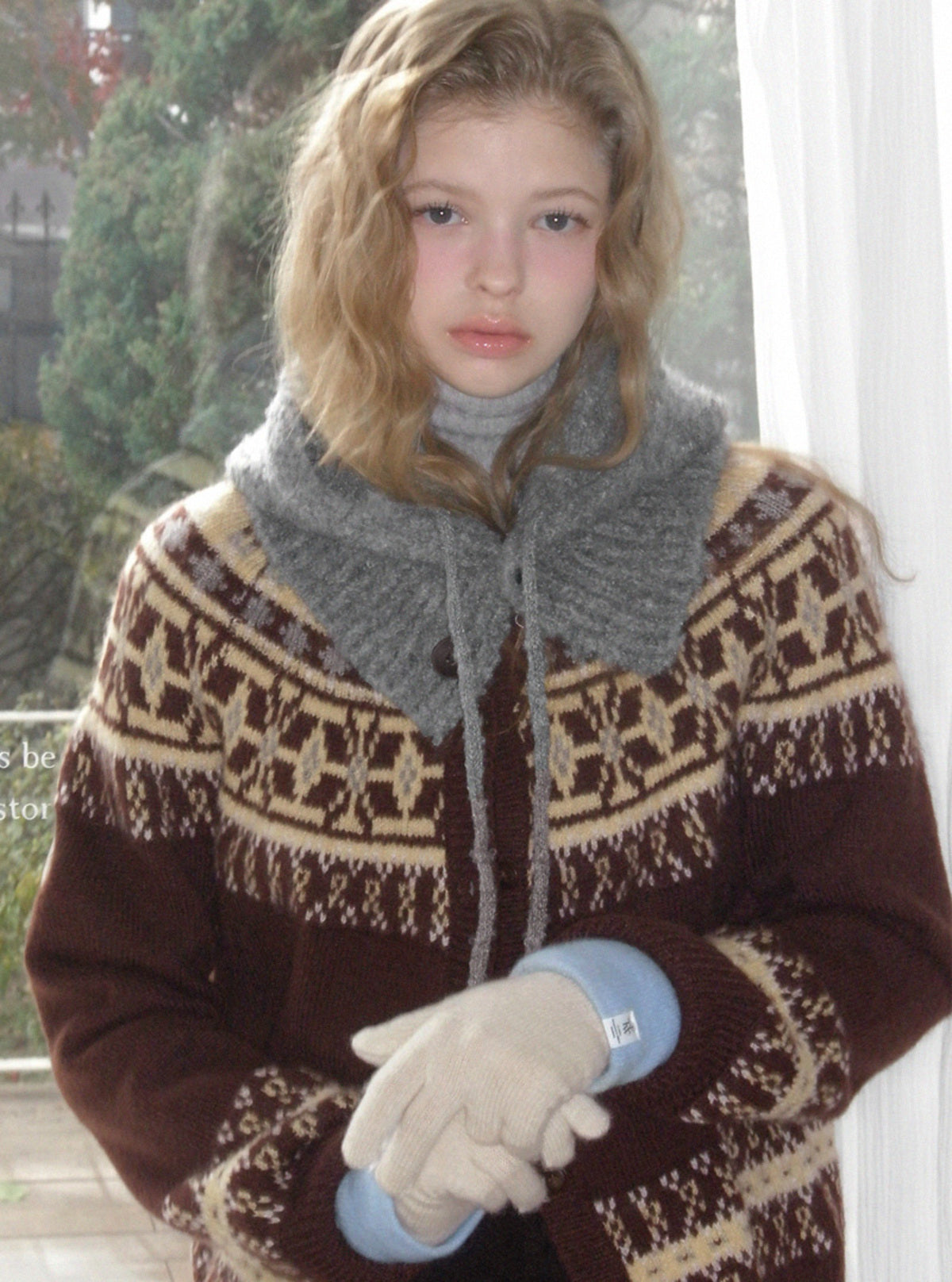 Kaend Contrast Fingerless Gloves