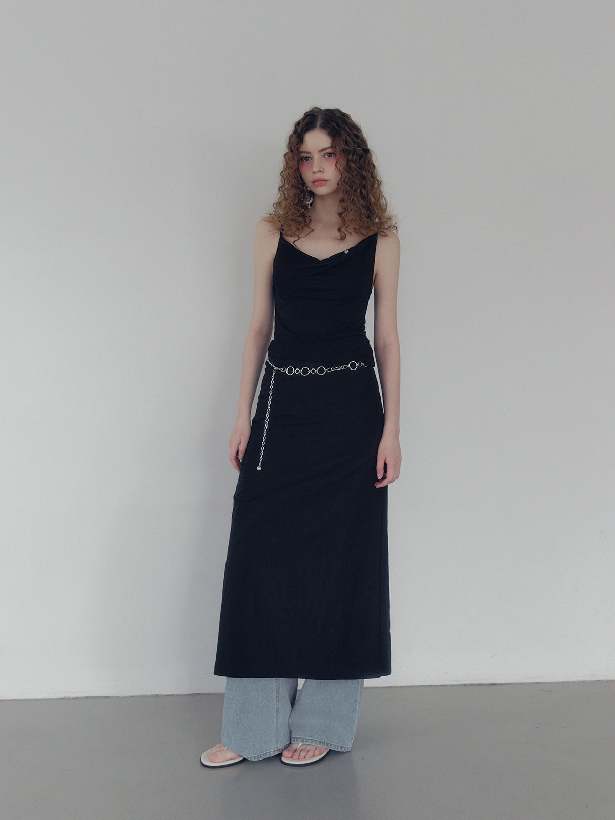 Dein shirring drape sleeveless