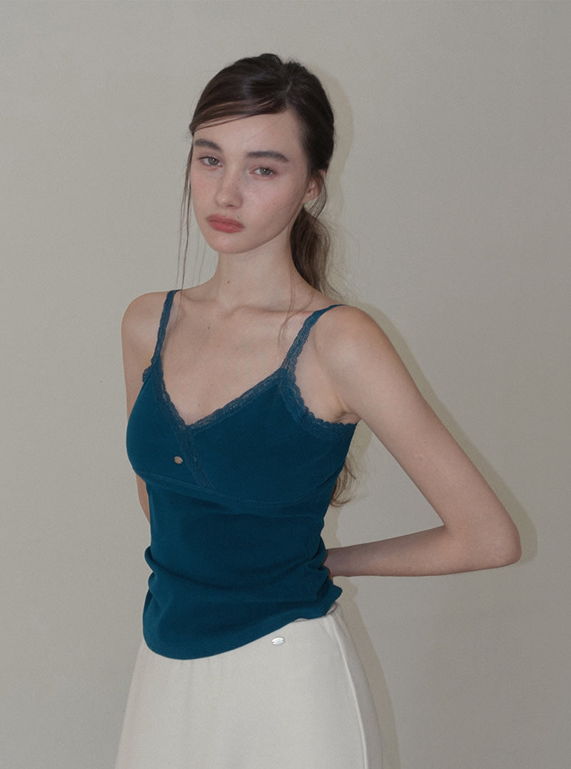 Rosel lace suede sleeveless top | View 6