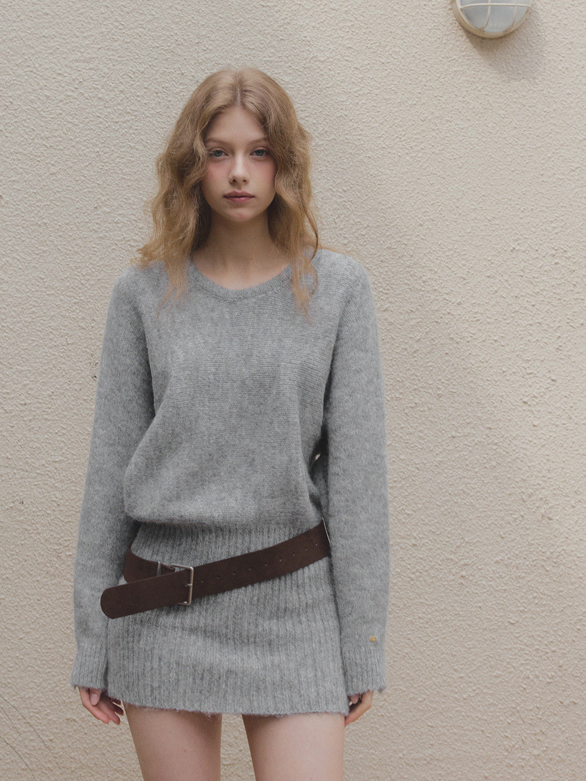 Rein Loose-Fit Knit Dress (Belt Set)