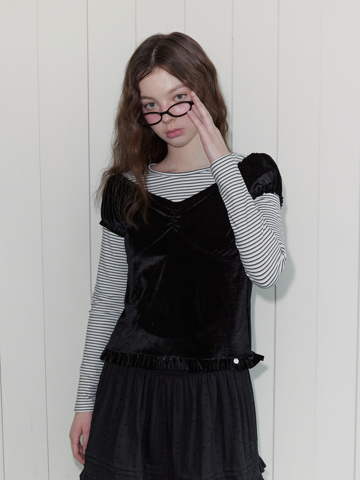 Anne Two-Way Velour Tee