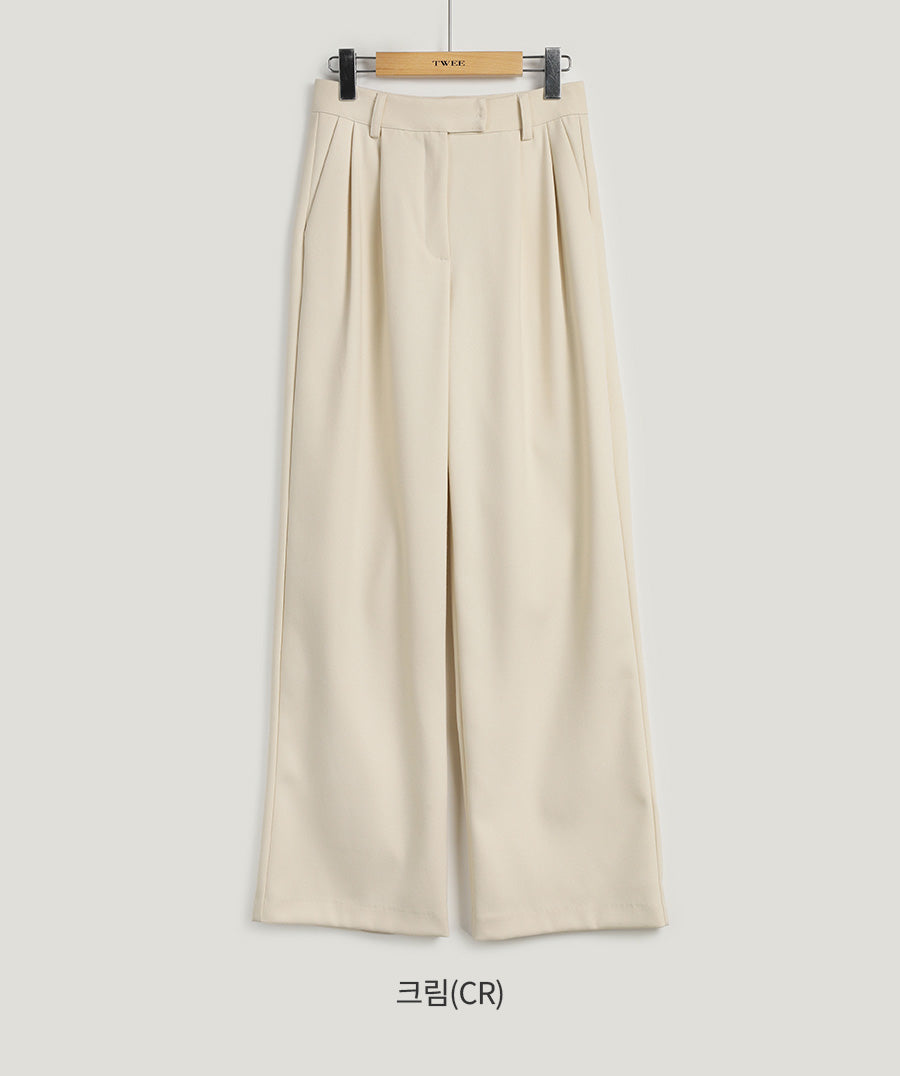 Ruch Two-Tuck Straight Slacks