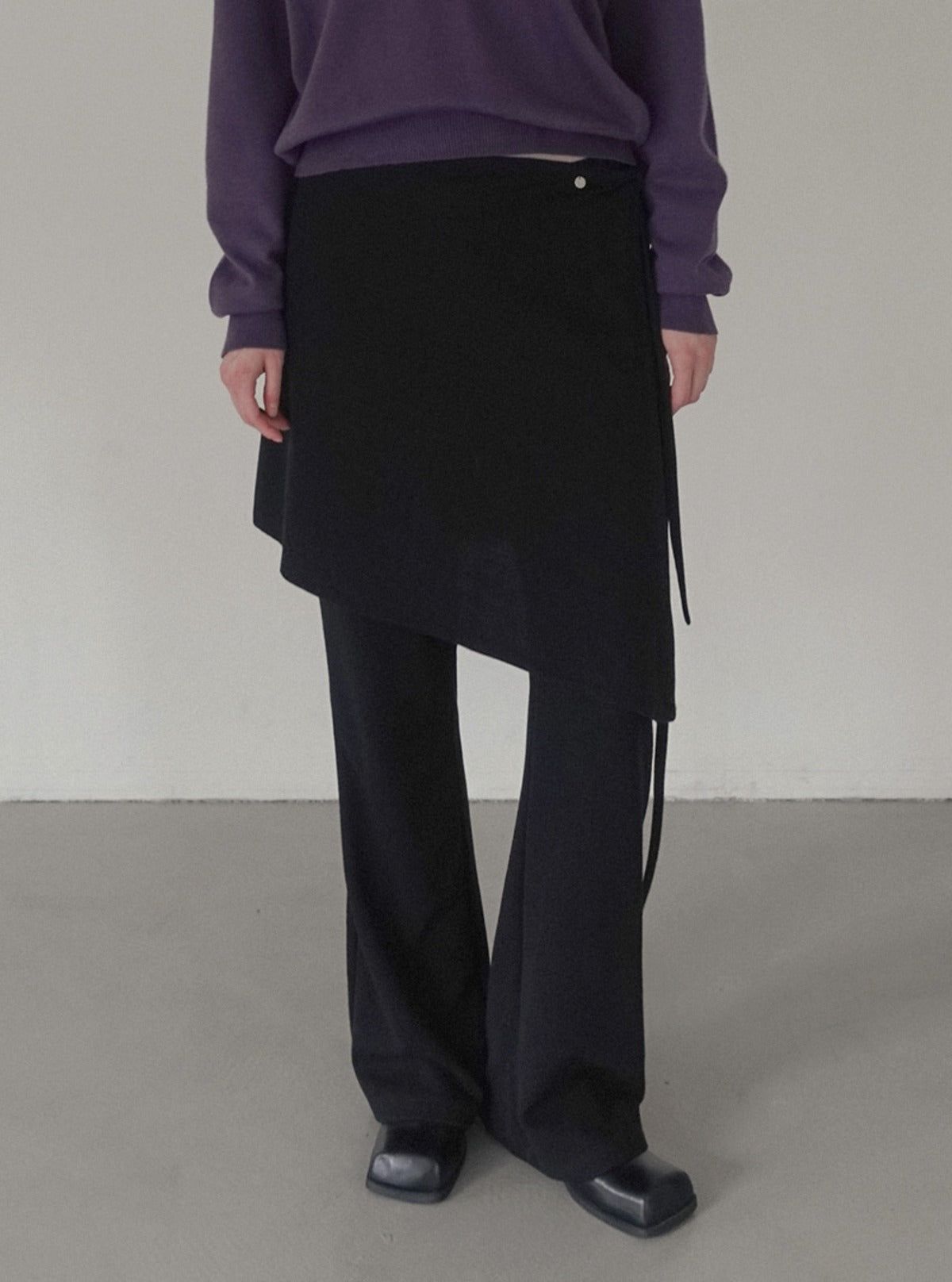 Coret semi bootcut wrap skirt pants | Main