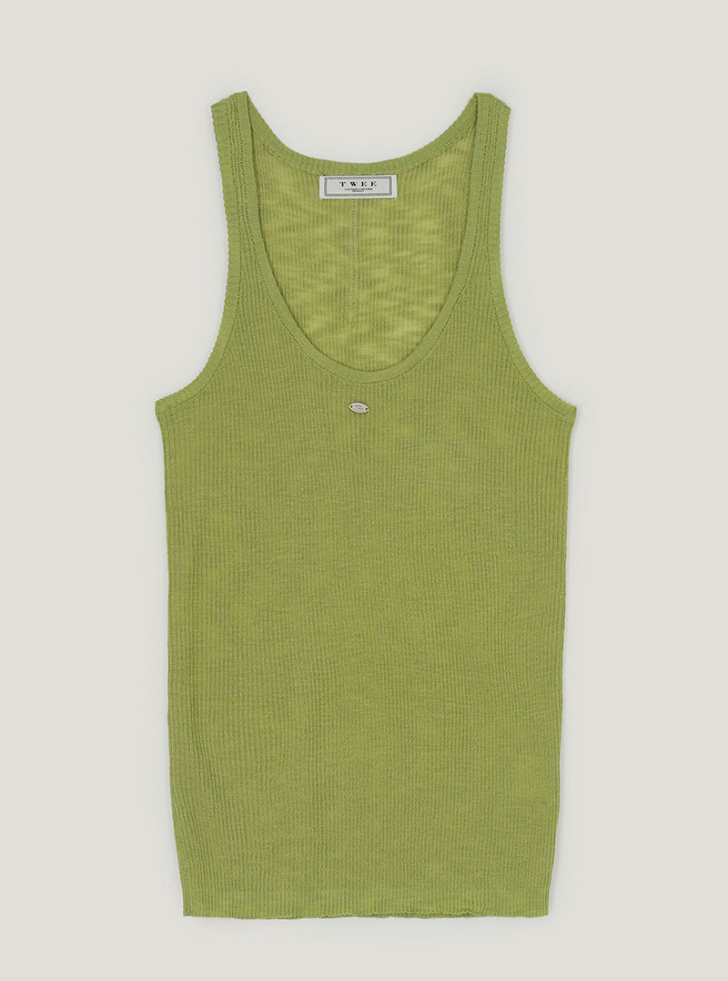Puzz symbol basic knit sleeveless
