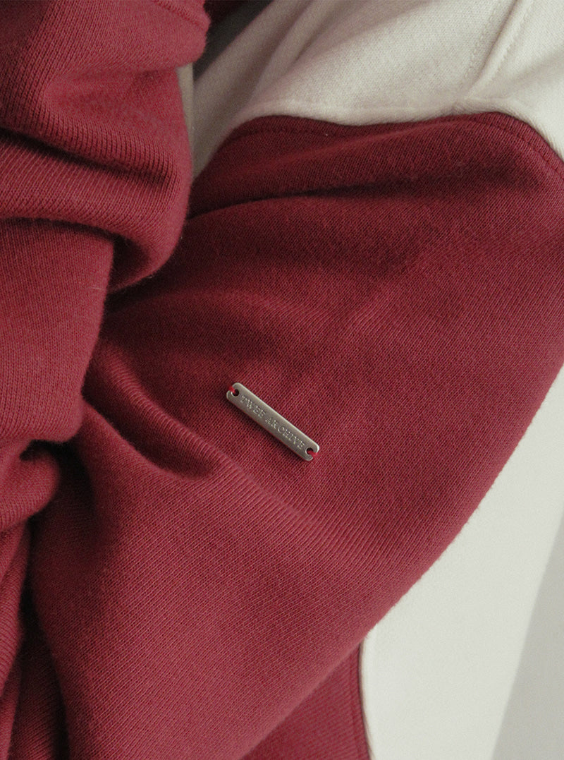 TWEE Clone patch contrast hood zip-up | Product styling view 6