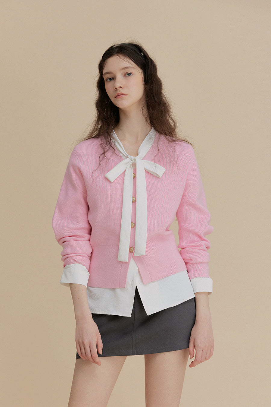 Virtue Puff V-Neck Cardigan