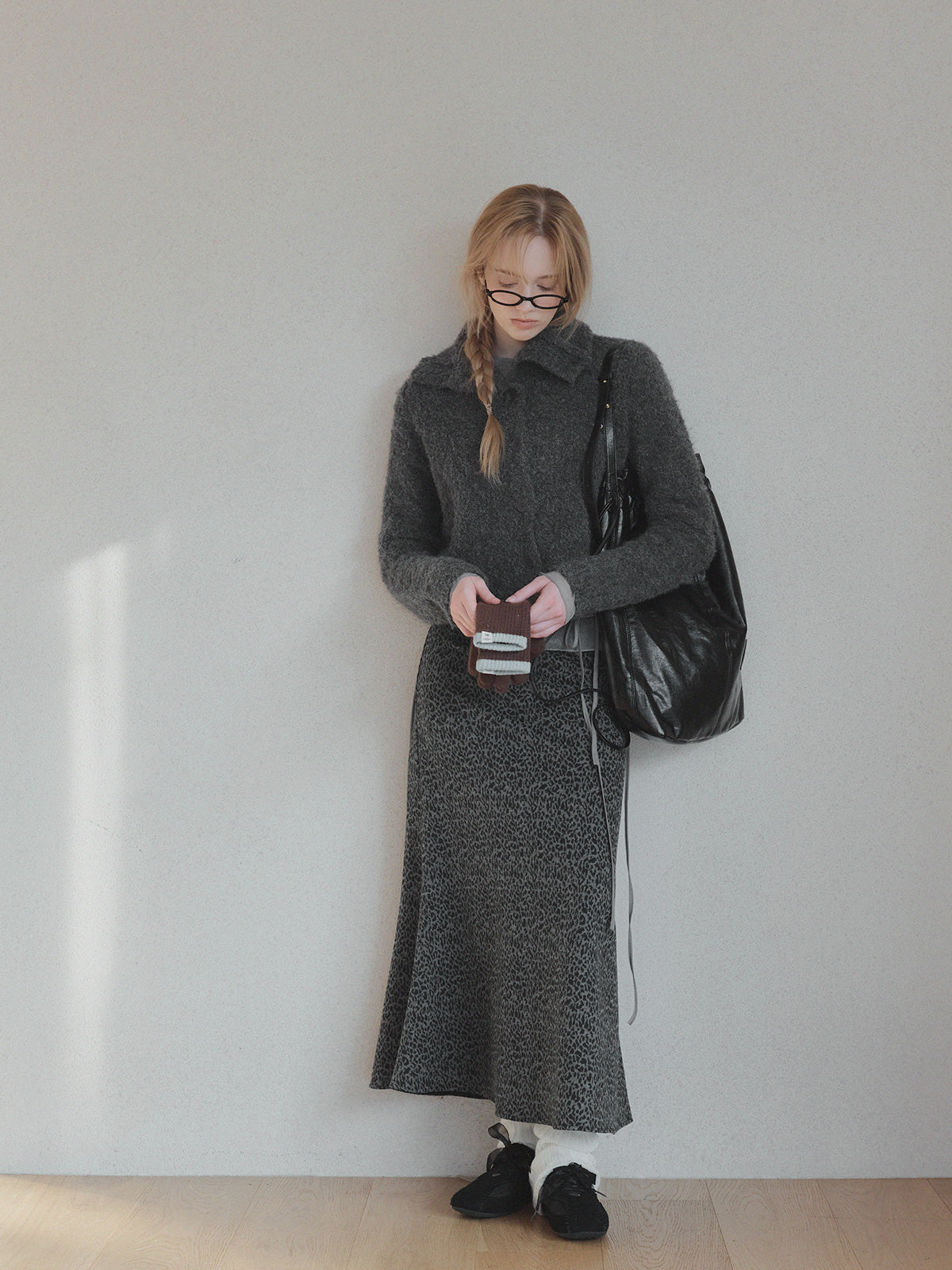 Lentz Leopard Banding Long Skirt