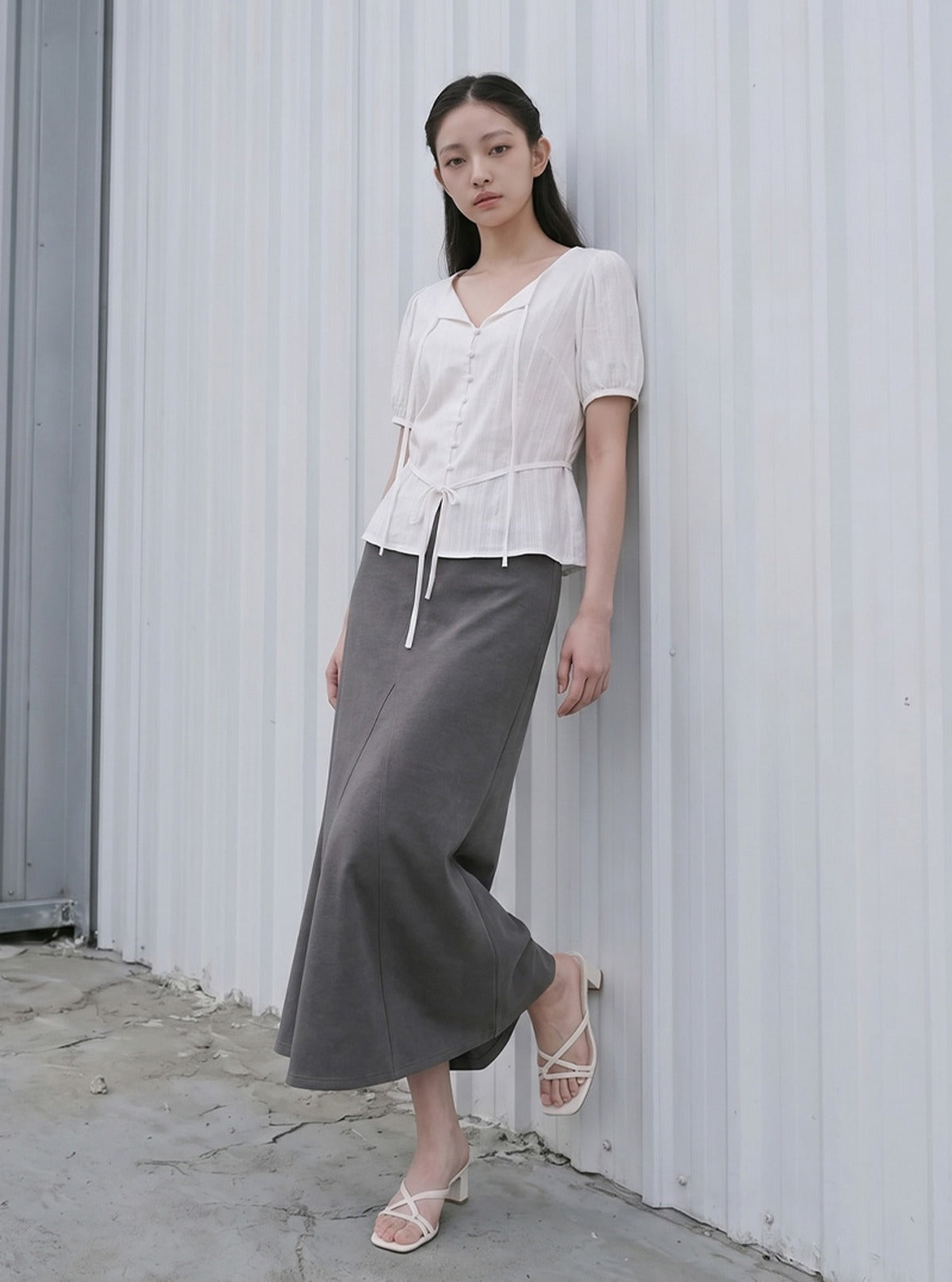 Roen panel mermaid long skirt | Main