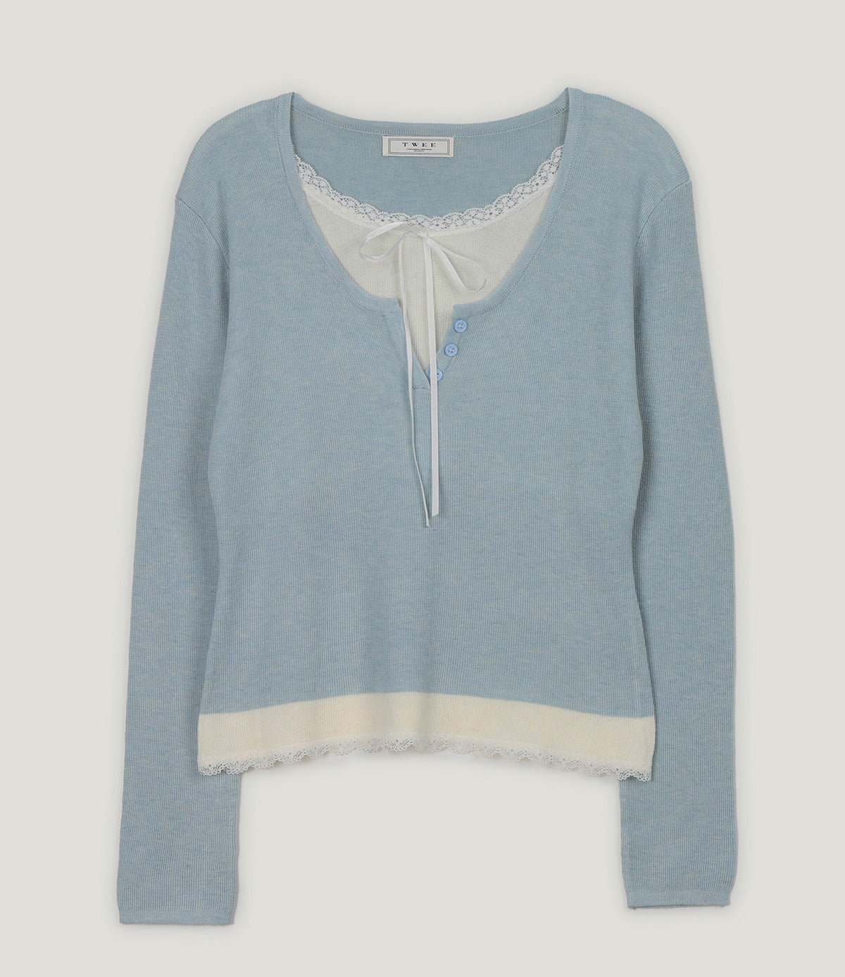Luzel Tie Layered Long Sleeve Knit