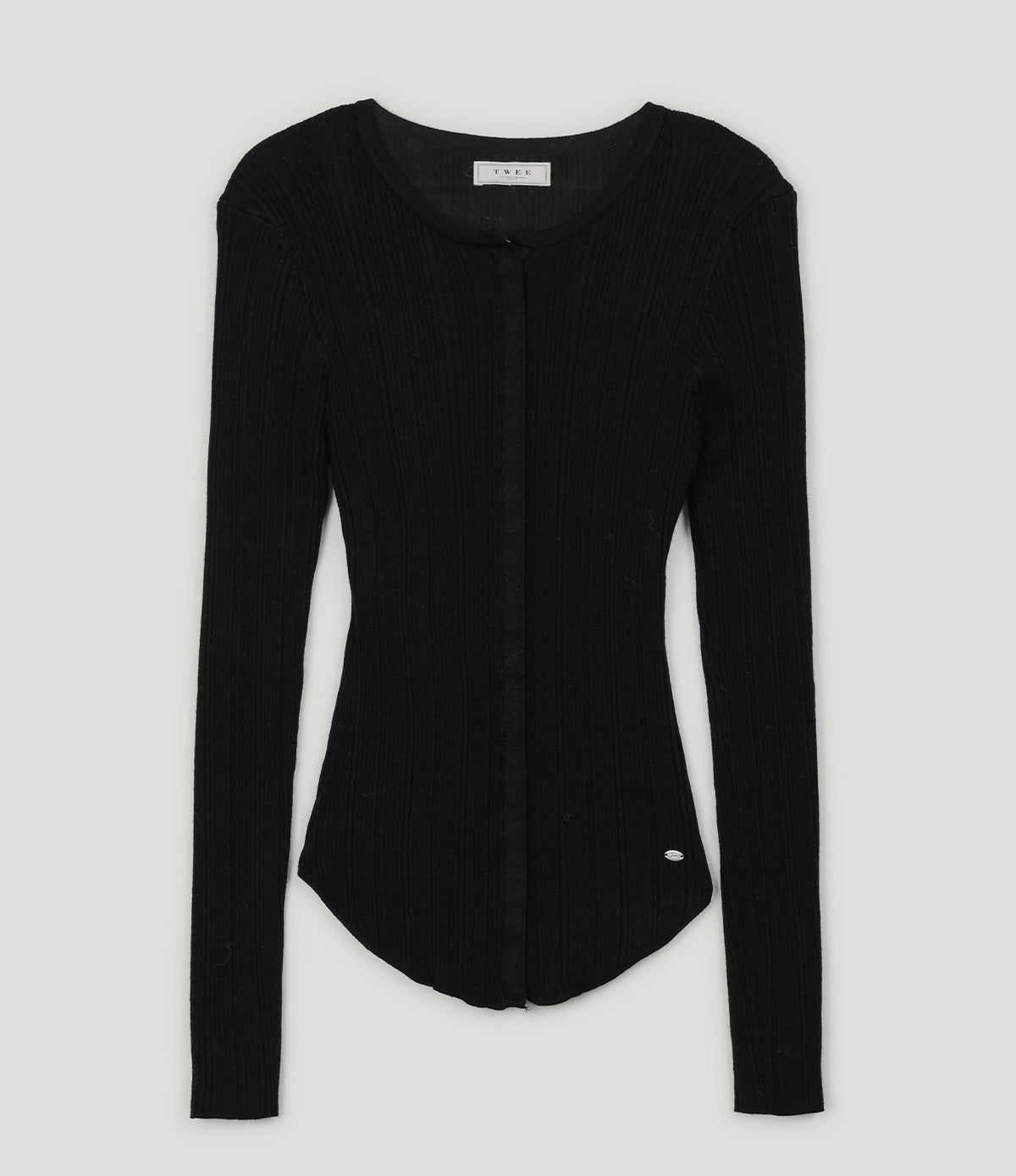 Lingtwo Hidden Button Slim Knit