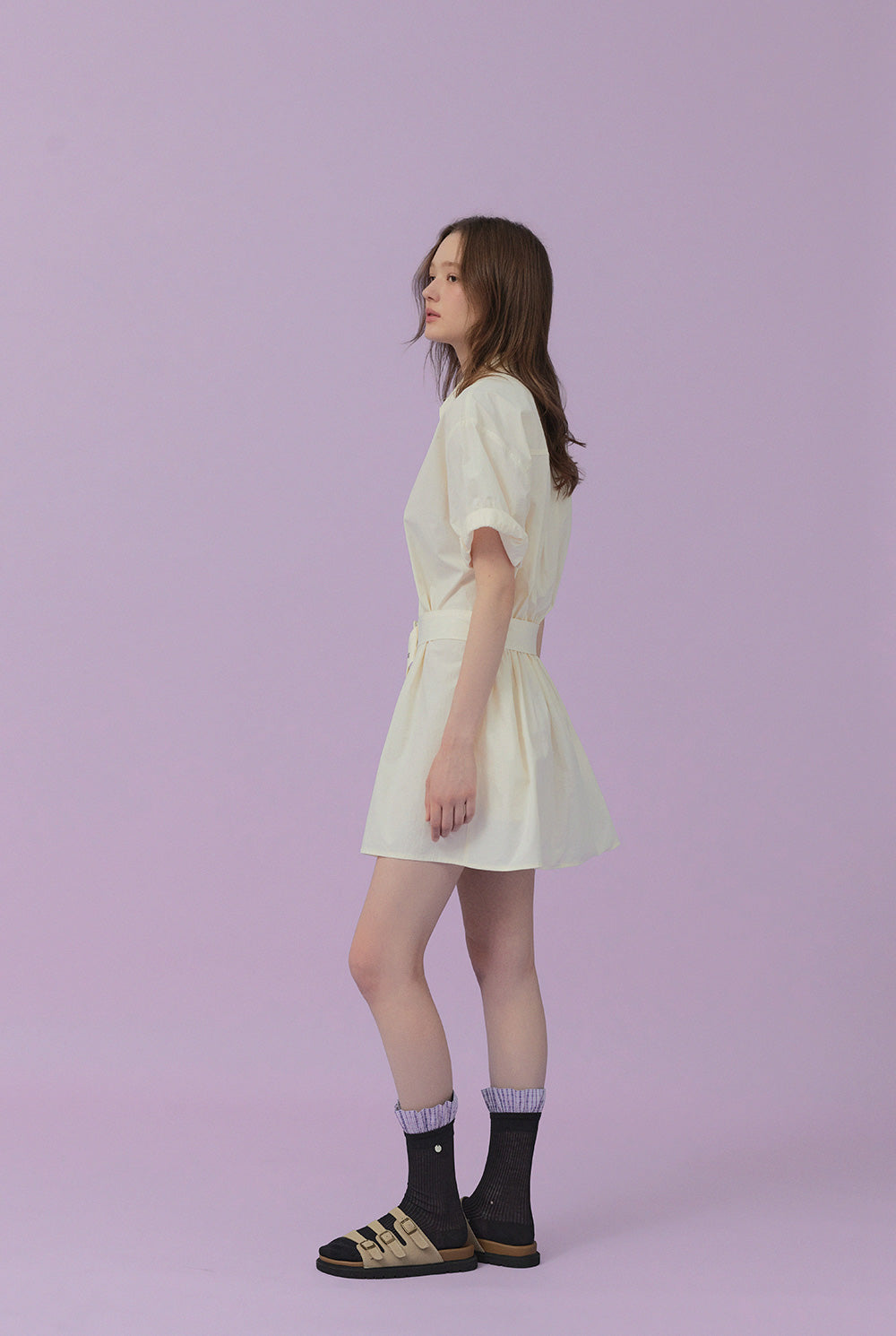 Lovin Roll-Up Shirt Dress (Belt Set)