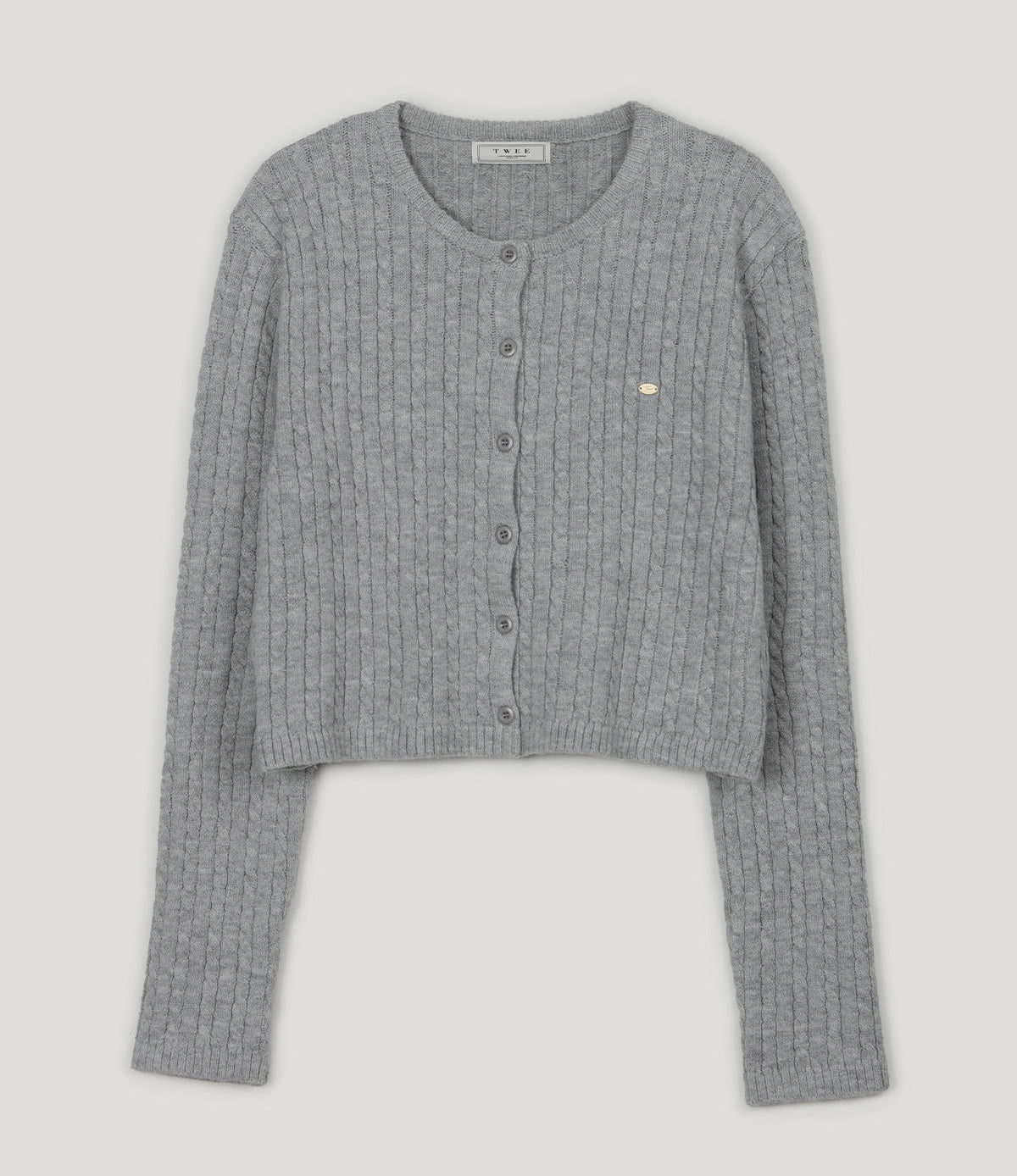 Tiben Cropped Cable Knit Cardigan