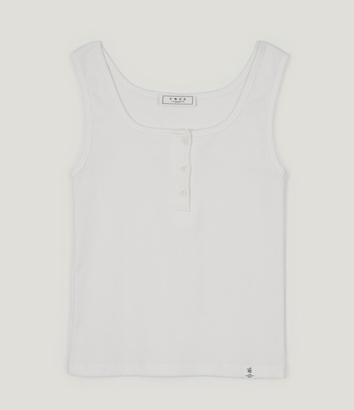 Perkin Ribbed Button Sleeveless Top