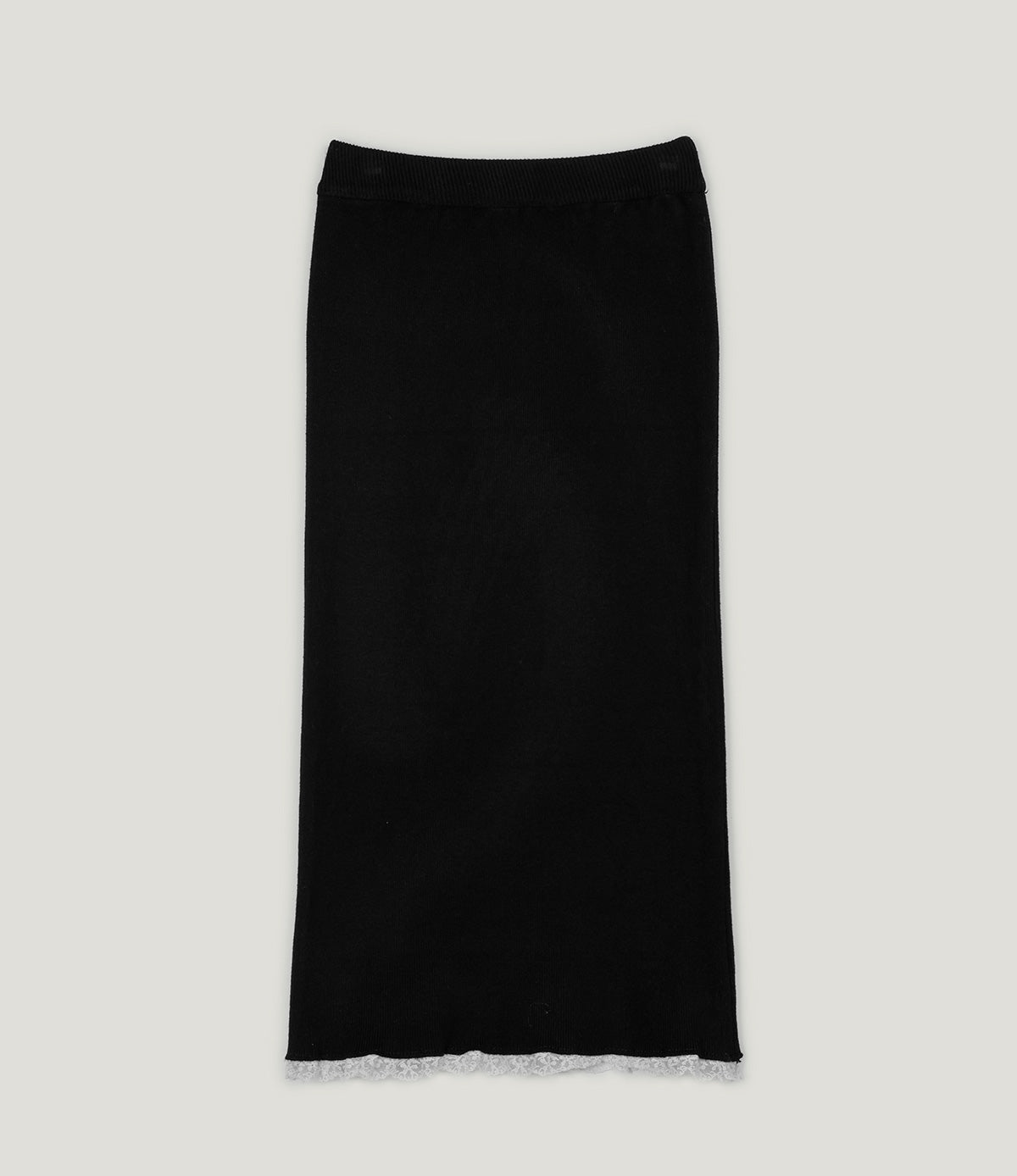 Odin Lace Banding Knit Long Skirt