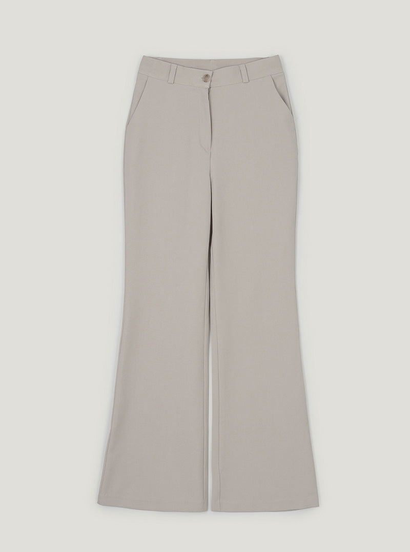Remi semi bootcut slacks | Beige cutout