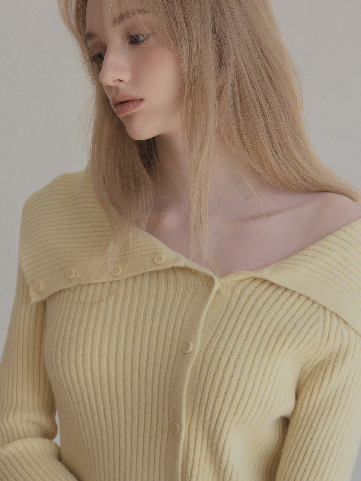 Cohen Sailor Unbalanced Button Knit