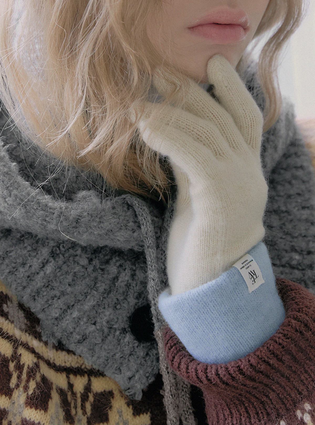 Kaend Contrast Fingerless Gloves