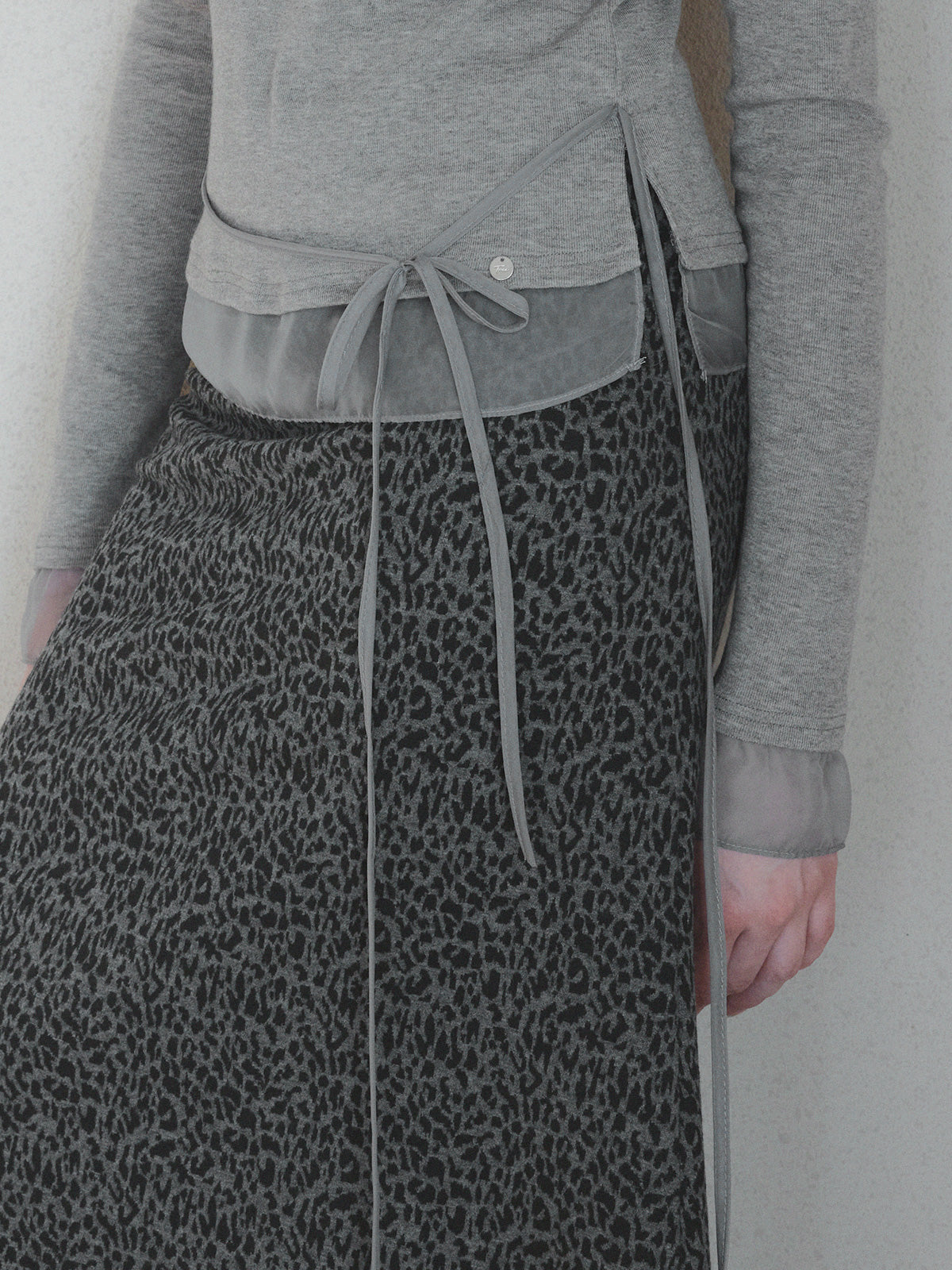 Lentz Leopard Banding Long Skirt