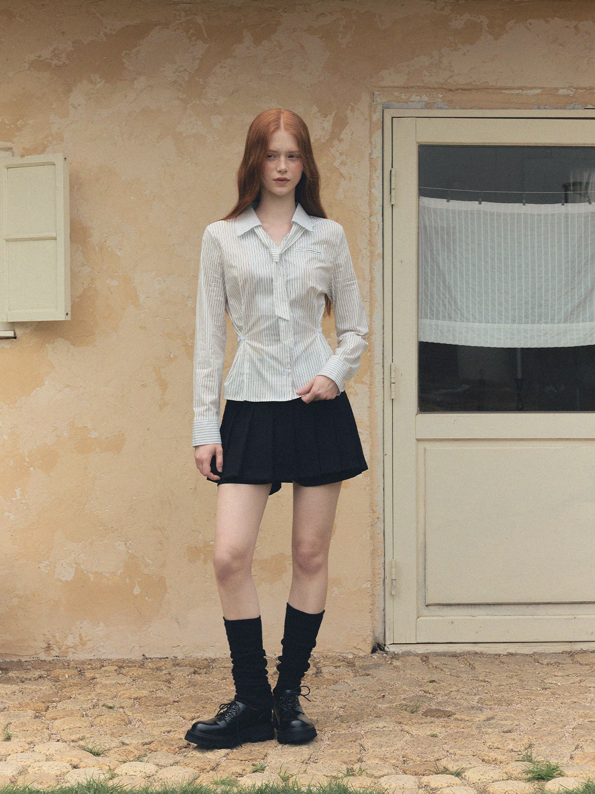 Varnish Tie Stripe Shirt