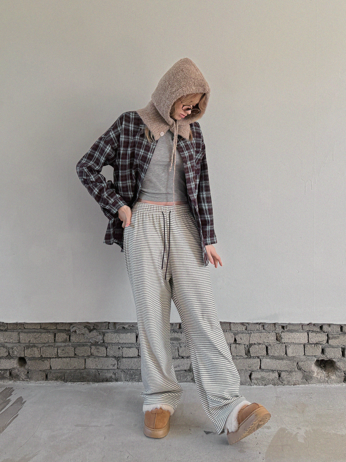 Riet Check Oversized Shirt