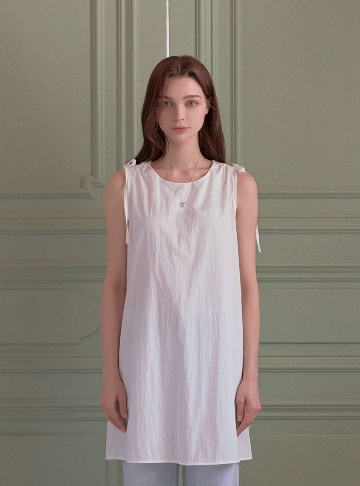 Harper Shirred Ribbon Dress
