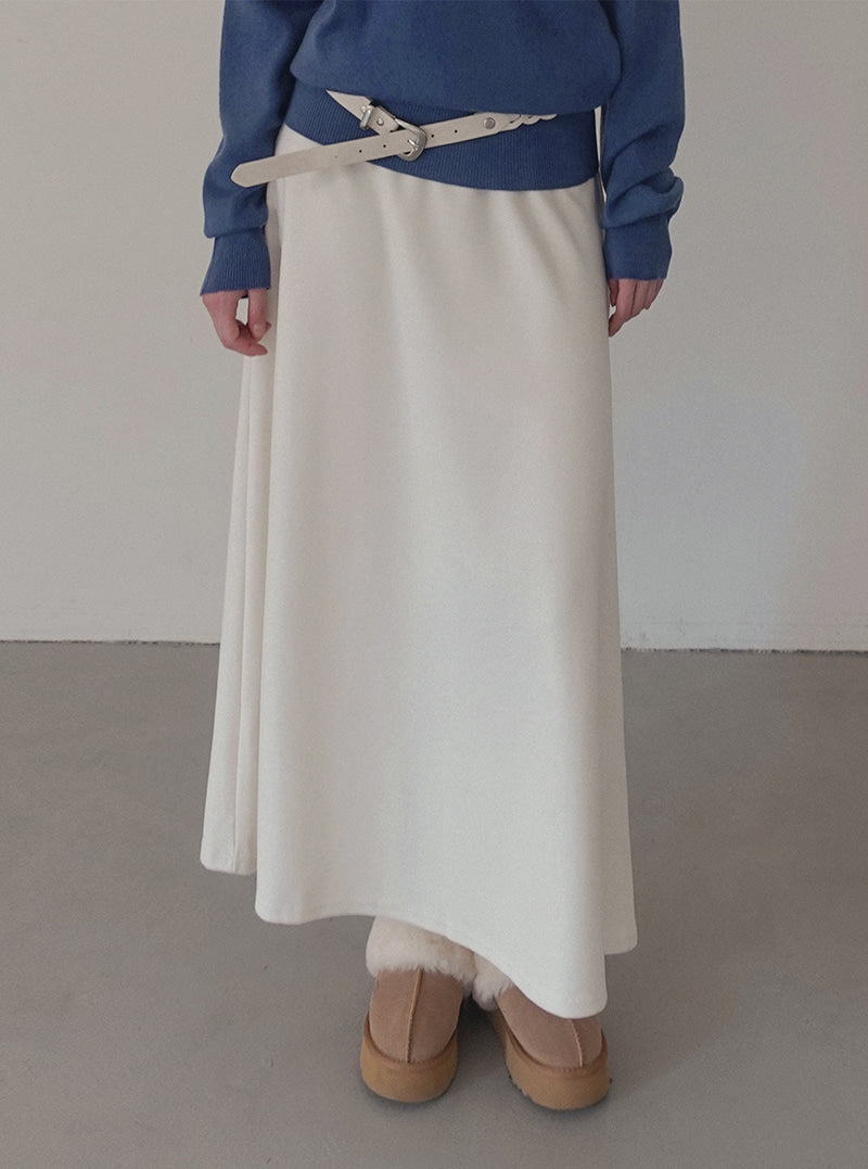 Castle banding flare maxi long skirt | View 7