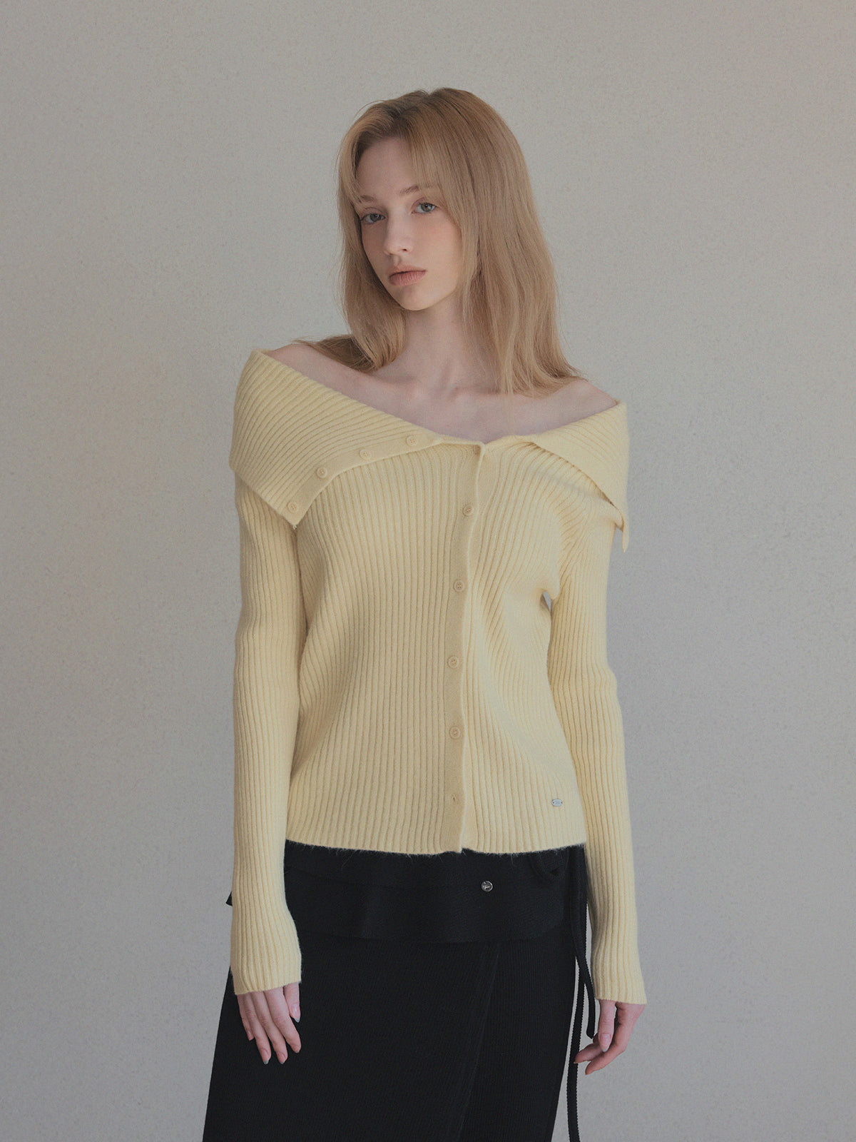 Cohen Sailor Unbalanced Button Knit