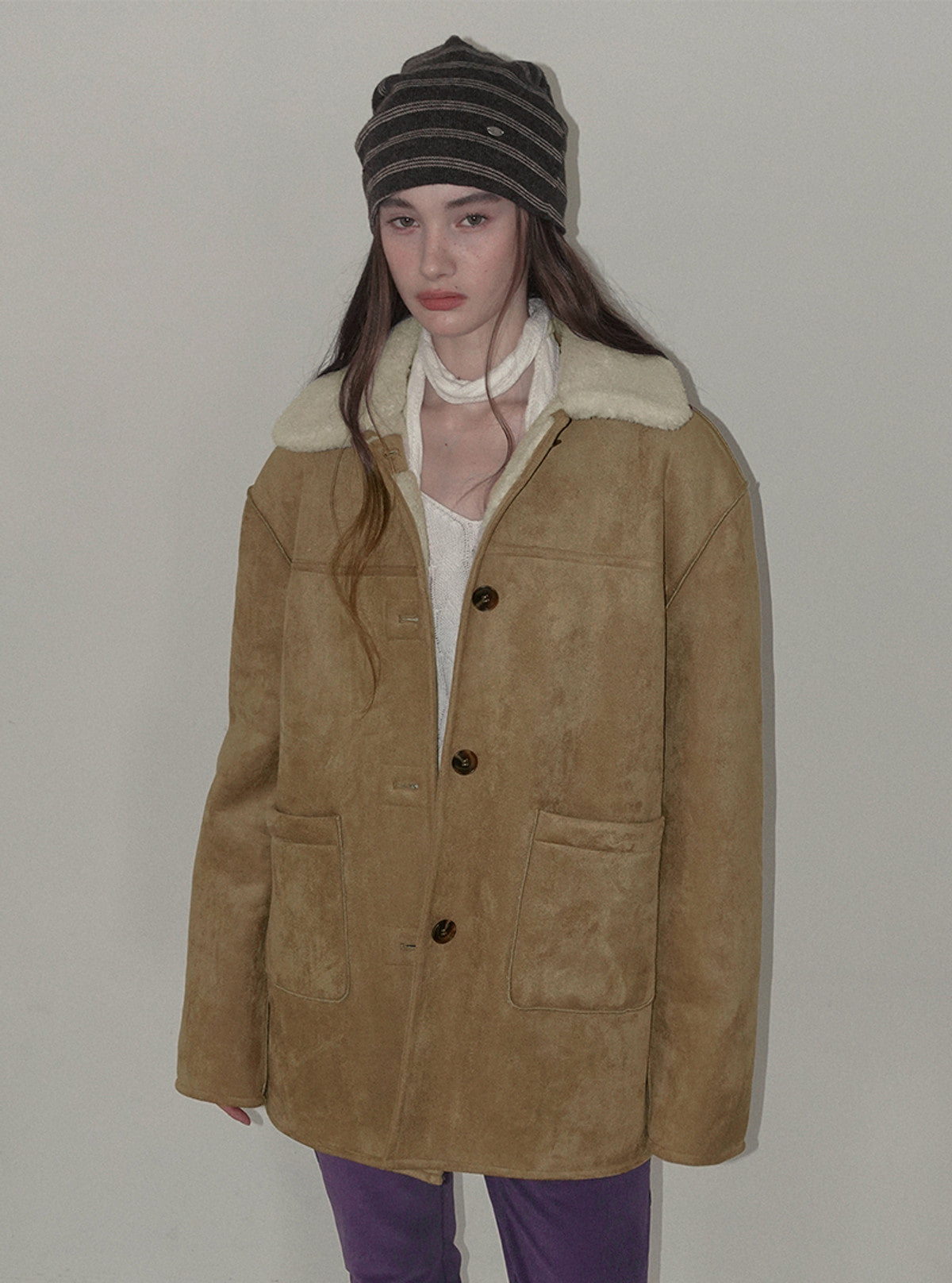 Melto pocket half shearling coat | View 3