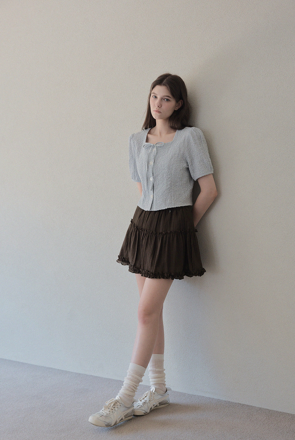 Lund Wrinkle Button Blouse