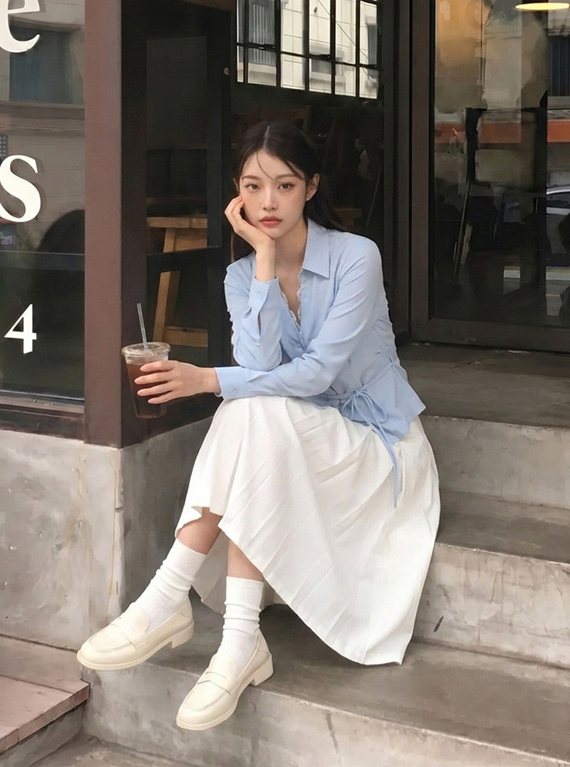 Moa belt flare long skirt | View 3