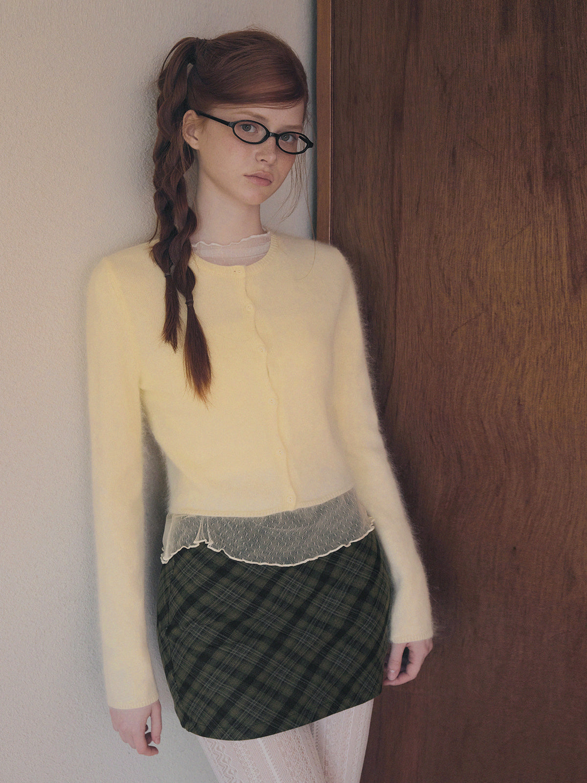 Bedith Hair Round Long-Sleeve Cardigan