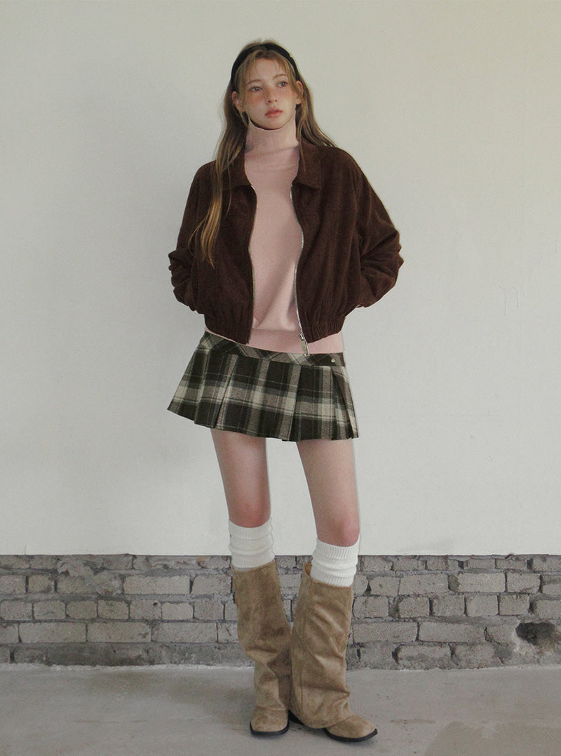 TWEE Bent corduroy collar long sleeve jacket | Product styling view 3