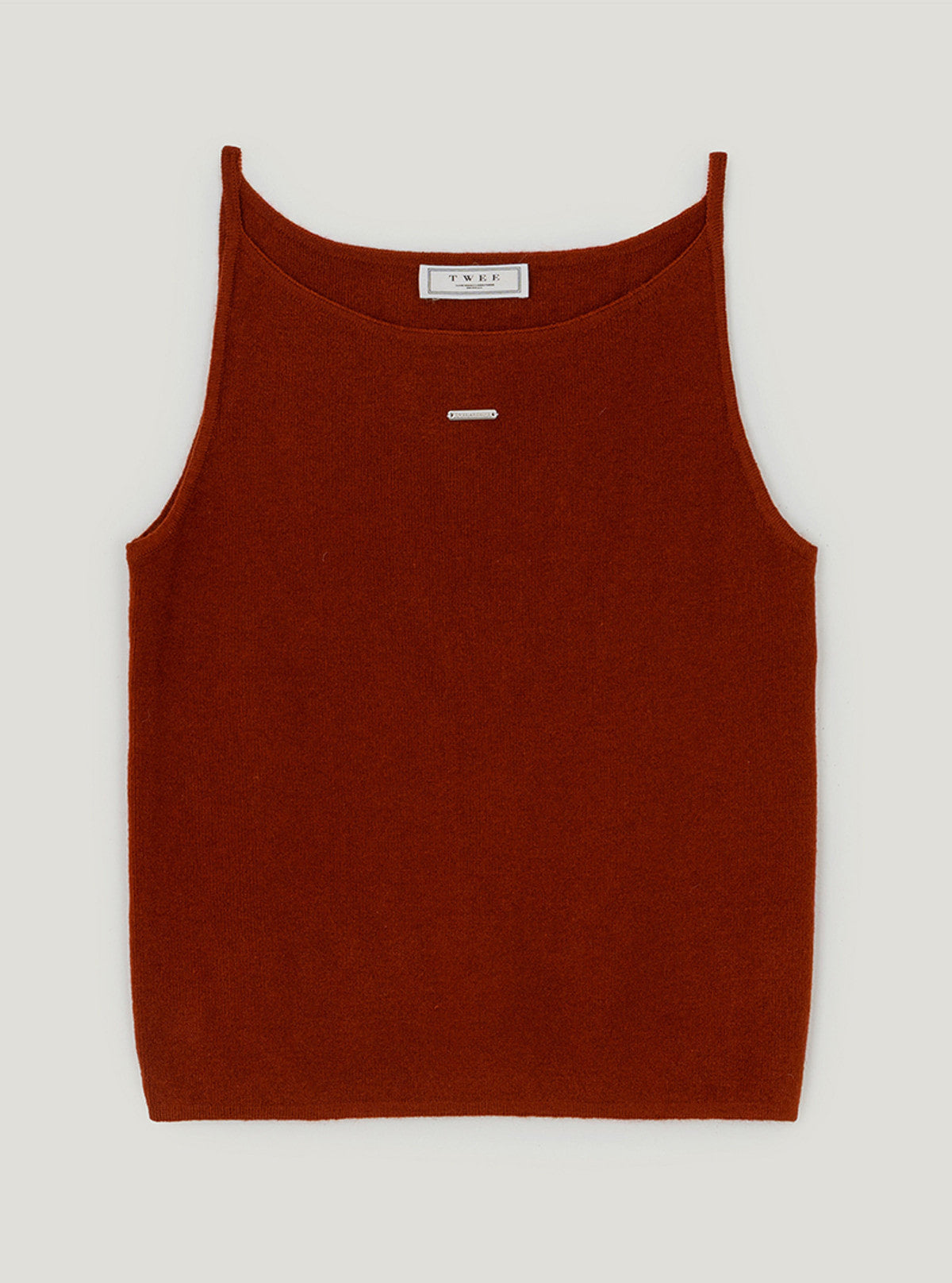Kia basic halter sleeveless knit | Red cutout