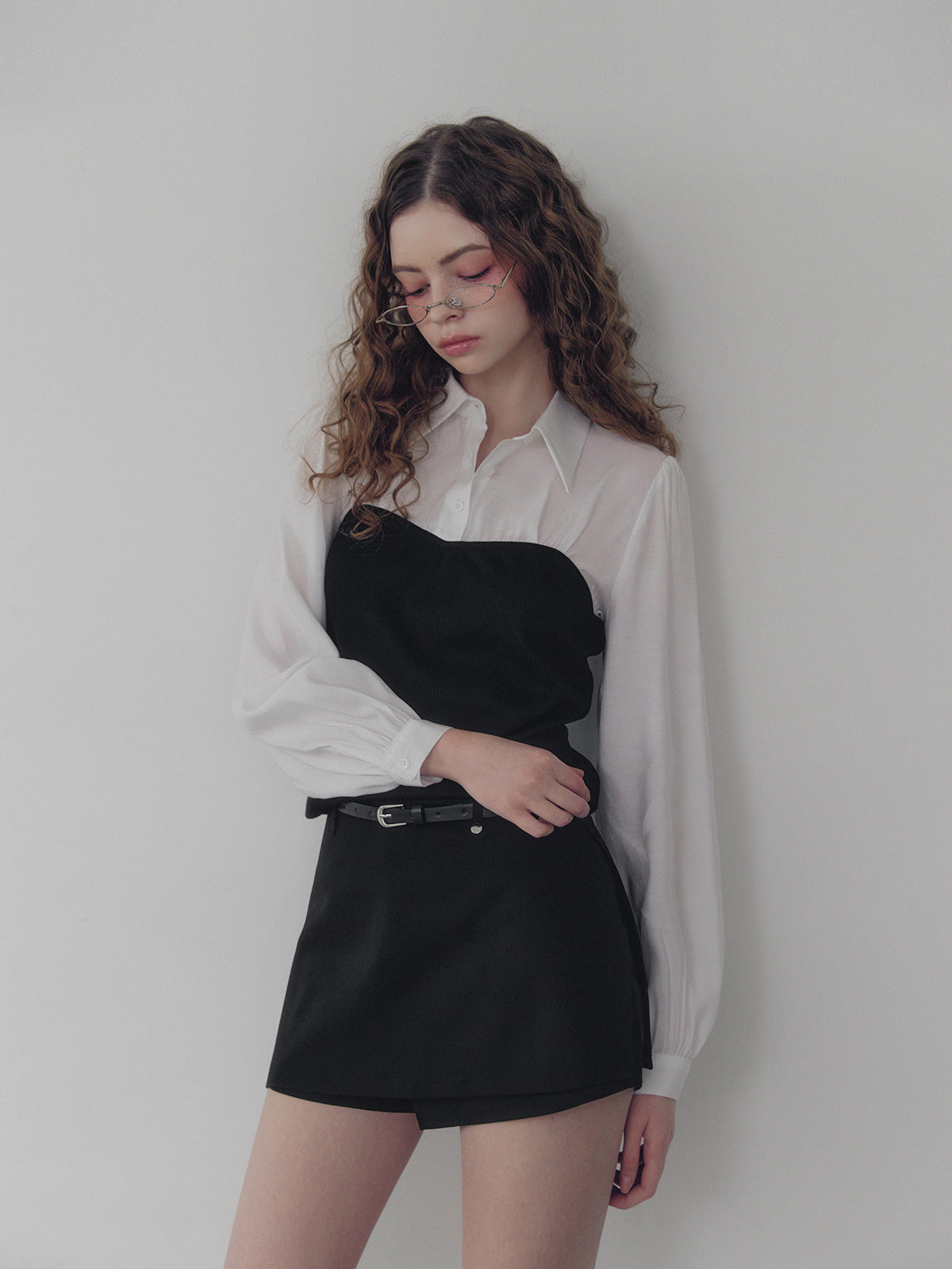 Wipin Knit Top Bustier Shirt Blouse