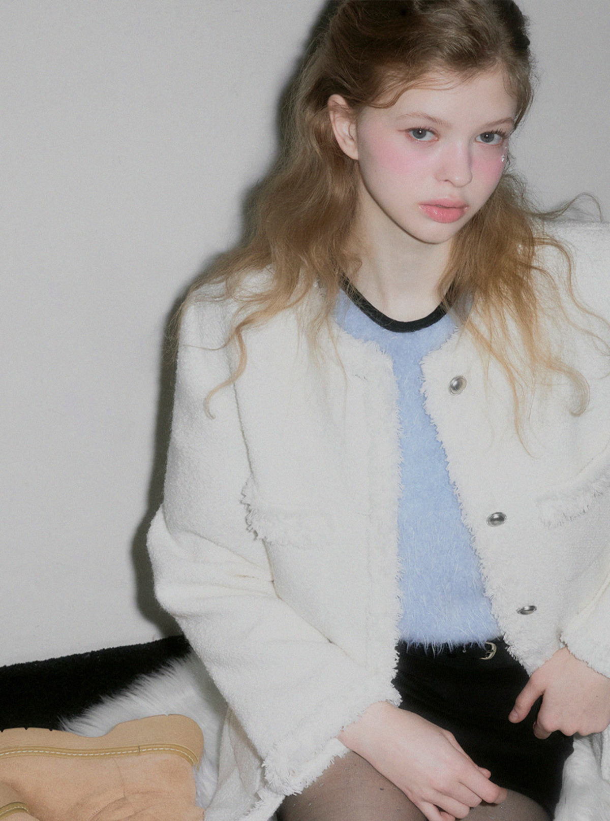 Roer Pocket Fringe Tweed Jacket