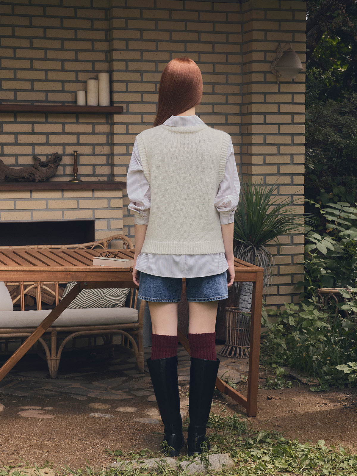 Senit Argyle Knit Vest