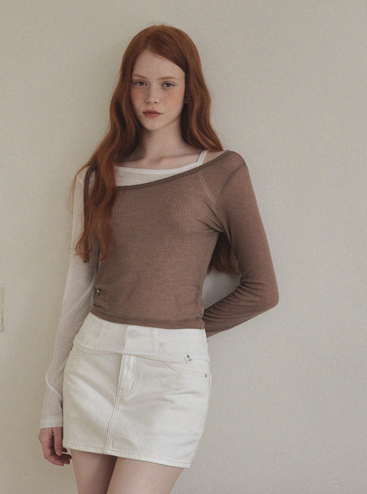 Moti Basic Cotton Low-Rise Skirt