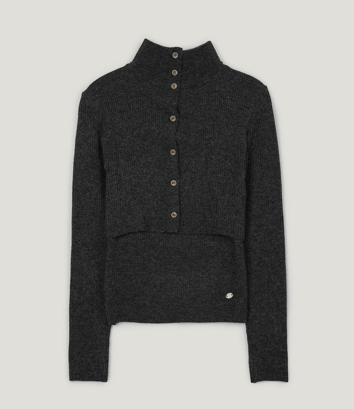【TWEE】Eiel Lagenkragen Langarm Strickpullover