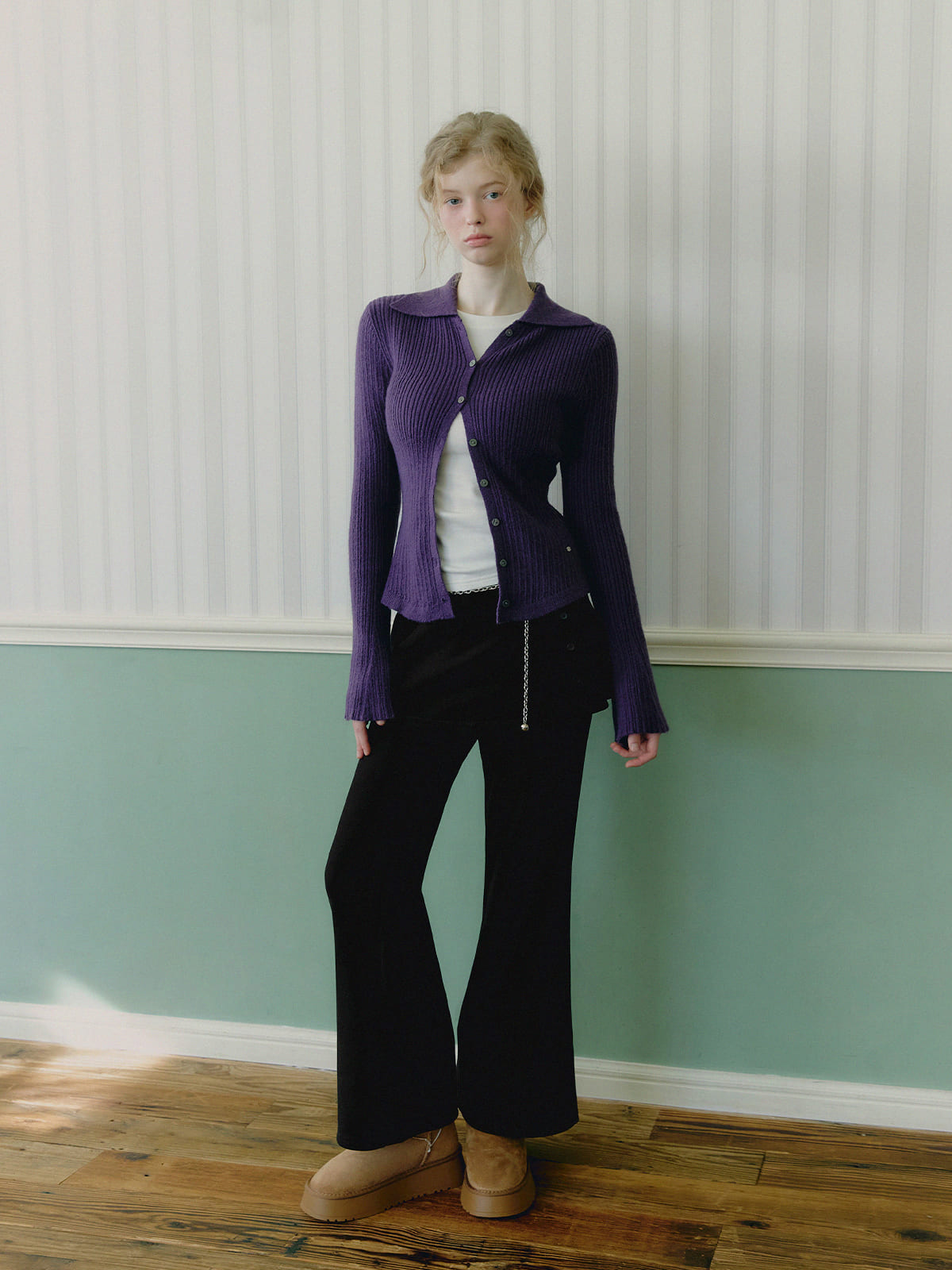 TONES Layered Wrap Skirt Long Pants